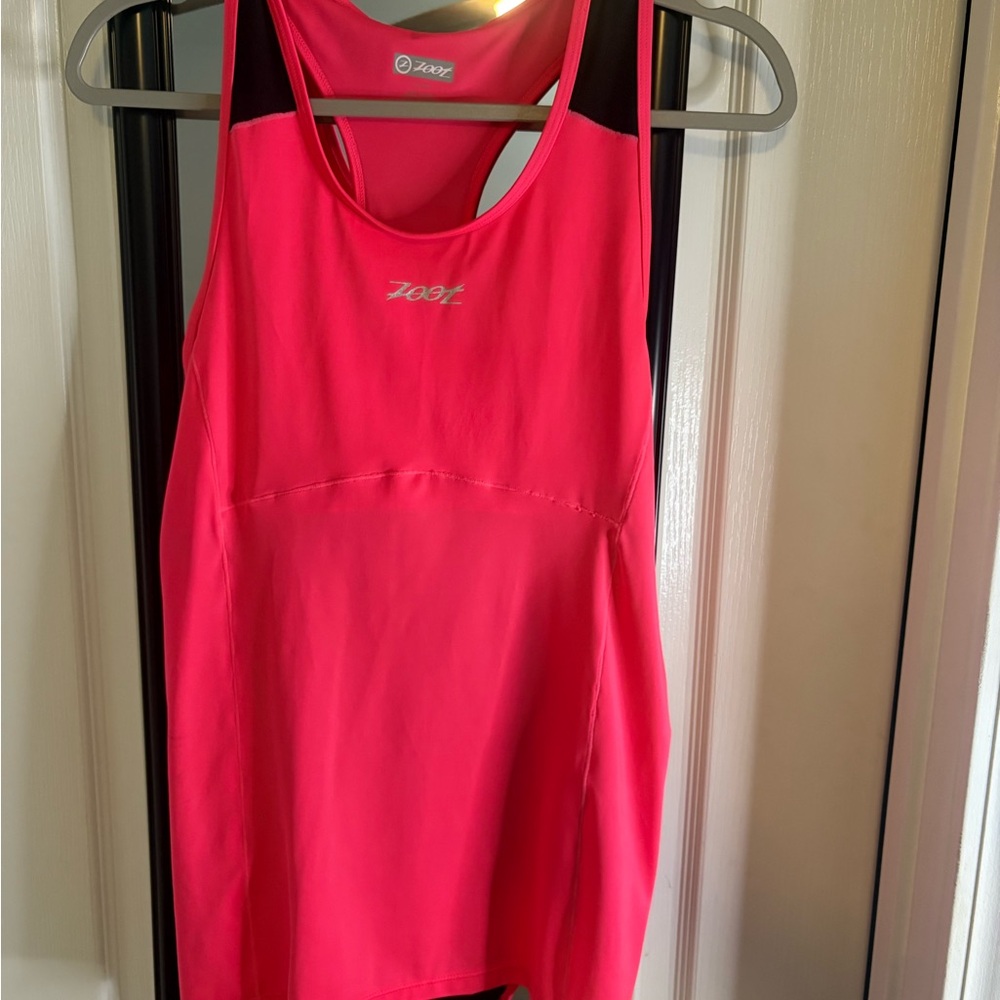 Zoot Women's Bright Pink and Black Tank Top